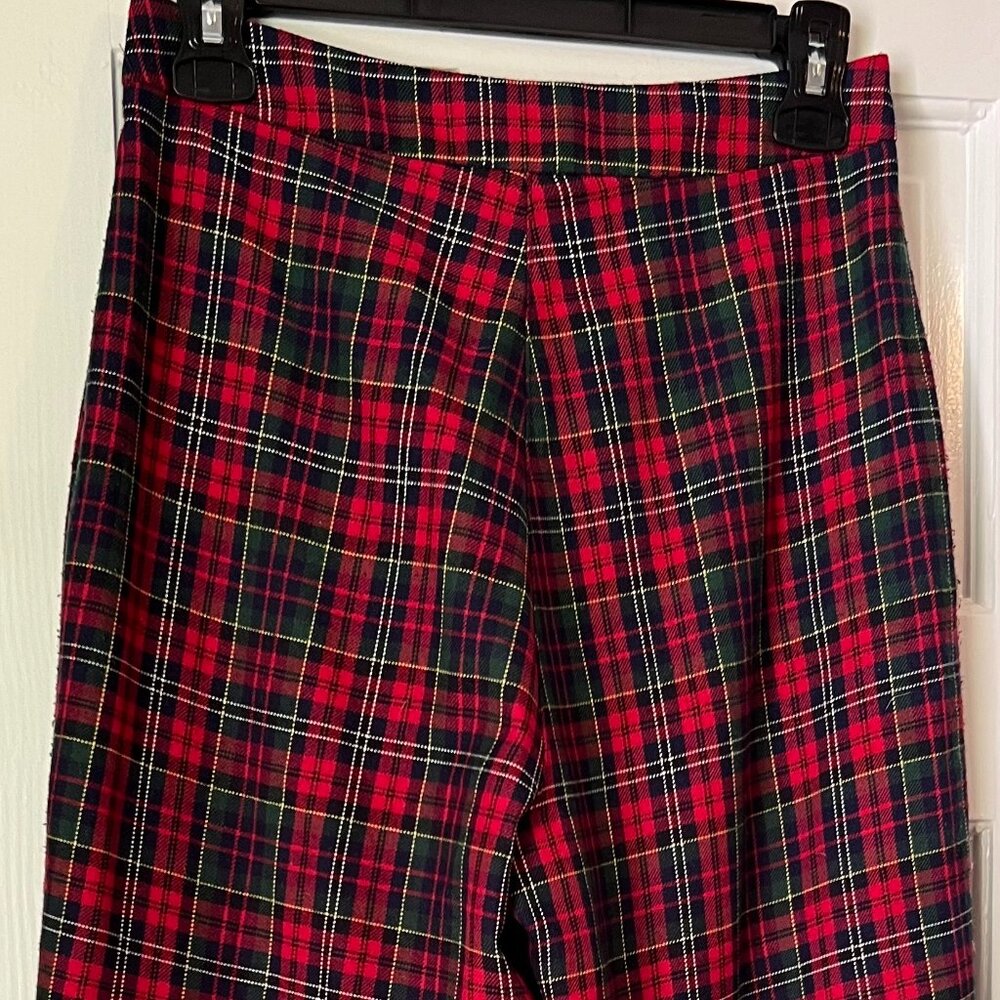 Red and Green Plaid Tartan Trouser Pant - Picture 3 of 4